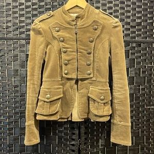 Military button corduroy jacket sz M
